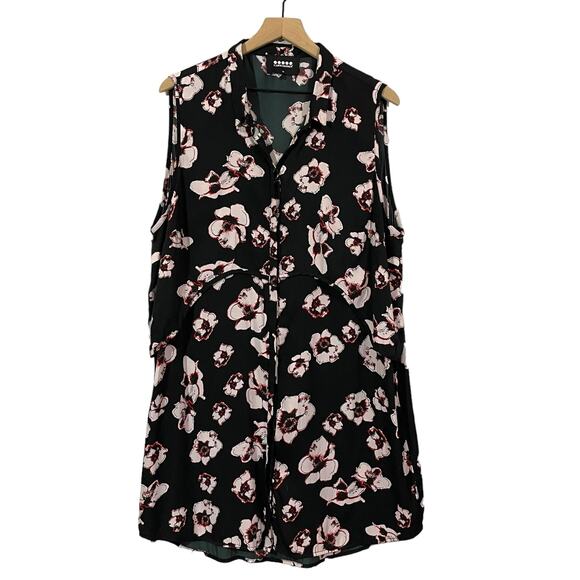 Carmakoma Ercilla Tunic - Black Multi Floral - Medium = US 18 - Picture 1 of 12